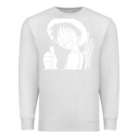Oatmeal Heather luffy one piece Premium Sweatshirt - linhVisuals