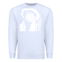 White luffy one piece Premium Sweatshirt - linhVisuals