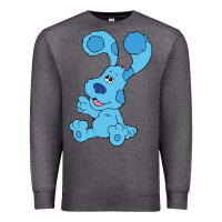 Charcoal Heather blues clues on red sofa Premium Sweatshirt - linhVisuals