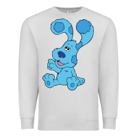 Dove Grey blues clues on red sofa Premium Sweatshirt - linhVisuals