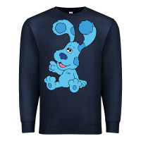 Navy blues clues on red sofa Premium Sweatshirt - linhVisuals