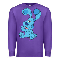Purple blues clues on red sofa Premium Sweatshirt - linhVisuals