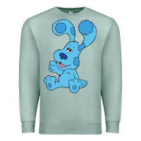 Seafoam blues clues on red sofa Premium Sweatshirt - linhVisuals