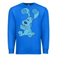 True Royal blues clues on red sofa Premium Sweatshirt - linhVisuals