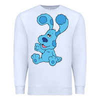 White blues clues on red sofa Premium Sweatshirt - linhVisuals