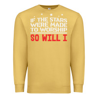 Antique Gold if the stars were to worship so will i Premium Sweatshirt - linhVisuals