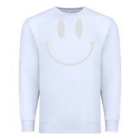White smily Premium Sweatshirt - linhVisuals