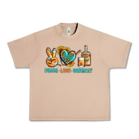 Burro Peace Love Whiskey Urban Heavy Tee - BundleAndBundleShop