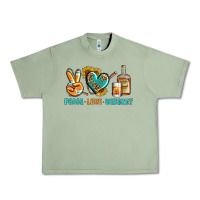 Oil Green Peace Love Whiskey Urban Heavy Tee - BundleAndBundleShop