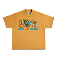 Peanut Butter Peace Love Whiskey Urban Heavy Tee - BundleAndBundleShop