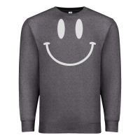 Charcoal Heather smily Premium Sweatshirt - linhVisuals