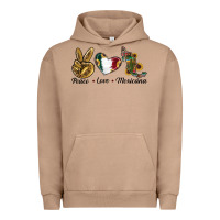 Pigment Burro Peace Love Mexicana Urban Hoodie - RanaPortraitStore