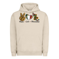 Pigment French Oak Peace Love Mexicana Urban Hoodie - RanaPortraitStore
