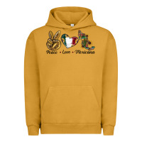 Pigment Peanut Butter Peace Love Mexicana Urban Hoodie - RanaPortraitStore