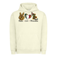 Pigment Pistachio Peace Love Mexicana Urban Hoodie - RanaPortraitStore