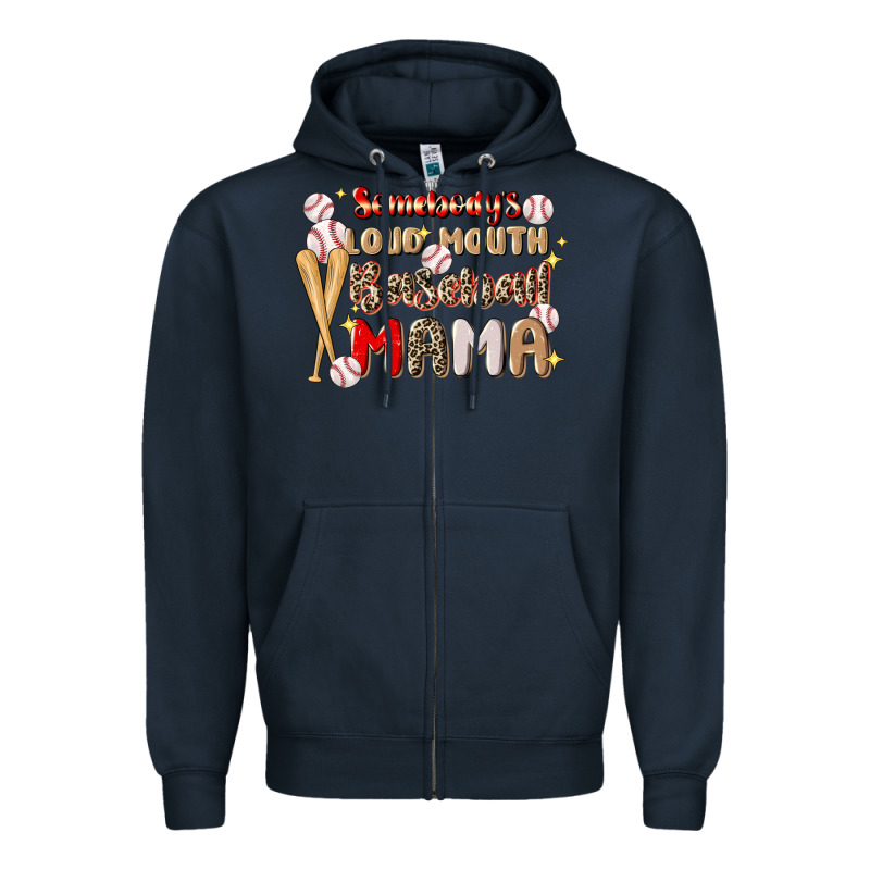 Somebody's Loud Mouth Baseball Zipper Hoodie by JahusDesignShop | Teevron