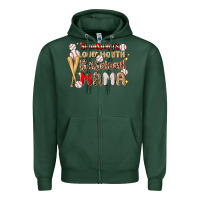 Sports Green somebody's loud mouth baseball Zipper Hoodie - JahusDesignShop
