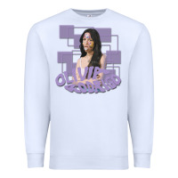White olivia rodrigo Premium Sweatshirt - linhVisuals