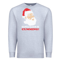 Heather Grey santa claus is cumming dirty humor Premium Sweatshirt - linhVisuals