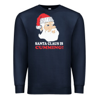 Navy santa claus is cumming dirty humor Premium Sweatshirt - linhVisuals