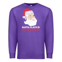 Purple santa claus is cumming dirty humor Premium Sweatshirt - linhVisuals