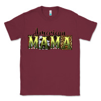 Burgundy American Mama  Mother's Day Classic Tee - CowGirlArtShop