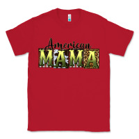 Red American Mama  Mother's Day Classic Tee - CowGirlArtShop