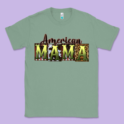 American Mama  Mother's Day Classic Tee Designed By Cowgirlartshop