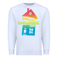 White live from daryl house Premium Sweatshirt - linhVisuals