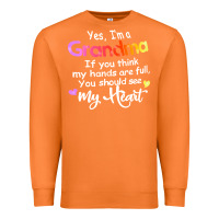Carrot grandma t  shirt yes i'm grandma if you think my hands are full t  shi Premium Sweatshirt - linhVisuals