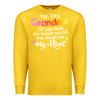 Lemon grandma t  shirt yes i'm grandma if you think my hands are full t  shi Premium Sweatshirt - linhVisuals