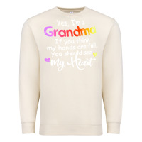 Sandshell grandma t  shirt yes i'm grandma if you think my hands are full t  shi Premium Sweatshirt - linhVisuals