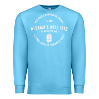 Ocean Blue hadrians wall path england wales hikes tank top Premium Sweatshirt - linhVisuals