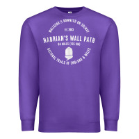 Purple hadrians wall path england wales hikes tank top Premium Sweatshirt - linhVisuals