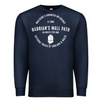 Navy hadrians wall path england wales hikes tank top Premium Sweatshirt - linhVisuals