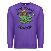 Purple Funny Weed Leaf Premium Sweatshirt - linhVisuals