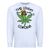 White Funny Weed Leaf Premium Sweatshirt - linhVisuals