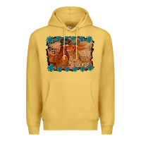 Antique Gold chicken western Premium Hoodie - RacoonDesign