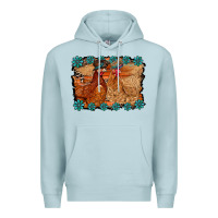 Blue Mist chicken western Premium Hoodie - RacoonDesign
