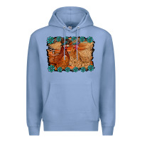 Colony Blue chicken western Premium Hoodie - RacoonDesign
