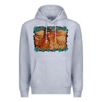 Heather Grey chicken western Premium Hoodie - RacoonDesign