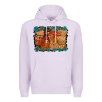 Lilac chicken western Premium Hoodie - RacoonDesign