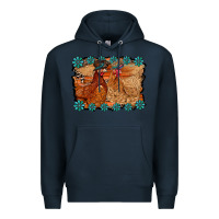 Navy chicken western Premium Hoodie - RacoonDesign