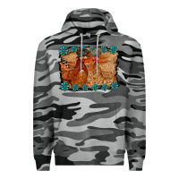 Slate Camo chicken western Premium Hoodie - RacoonDesign