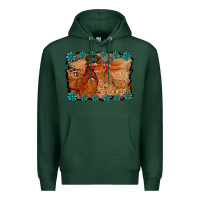 Sports Green chicken western Premium Hoodie - RacoonDesign