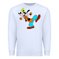 White goofy Premium Sweatshirt - linhVisuals