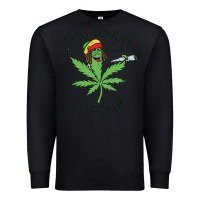 Black Funny Weed Leaf Premium Sweatshirt - linhVisuals