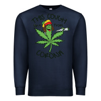 Navy Funny Weed Leaf Premium Sweatshirt - linhVisuals