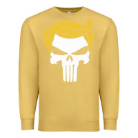 Antique Gold trump skull Premium Sweatshirt - linhVisuals
