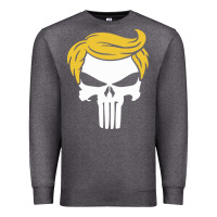 Charcoal Heather trump skull Premium Sweatshirt - linhVisuals